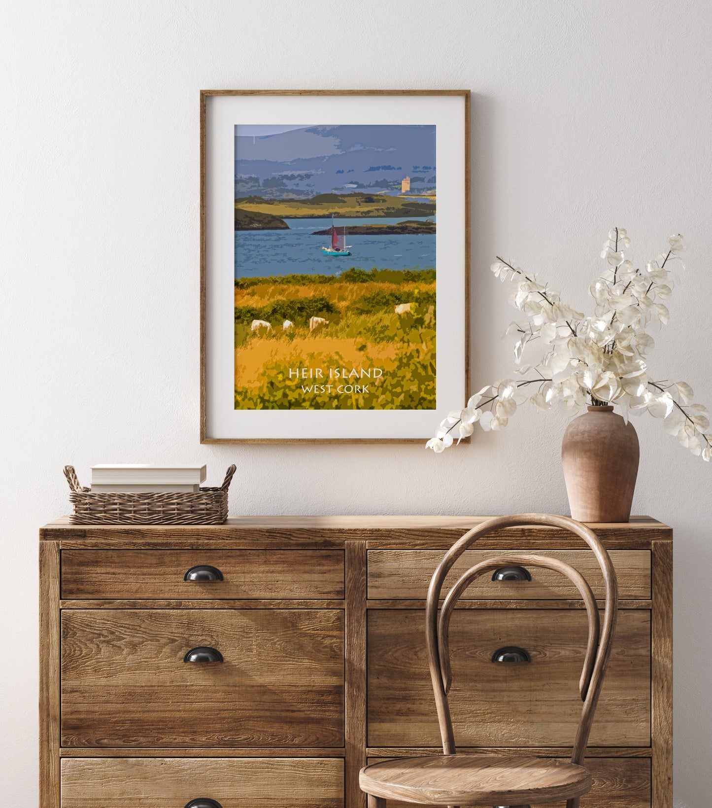 Heir Island | Colourful Print in mount | West Cork | Irish Islands