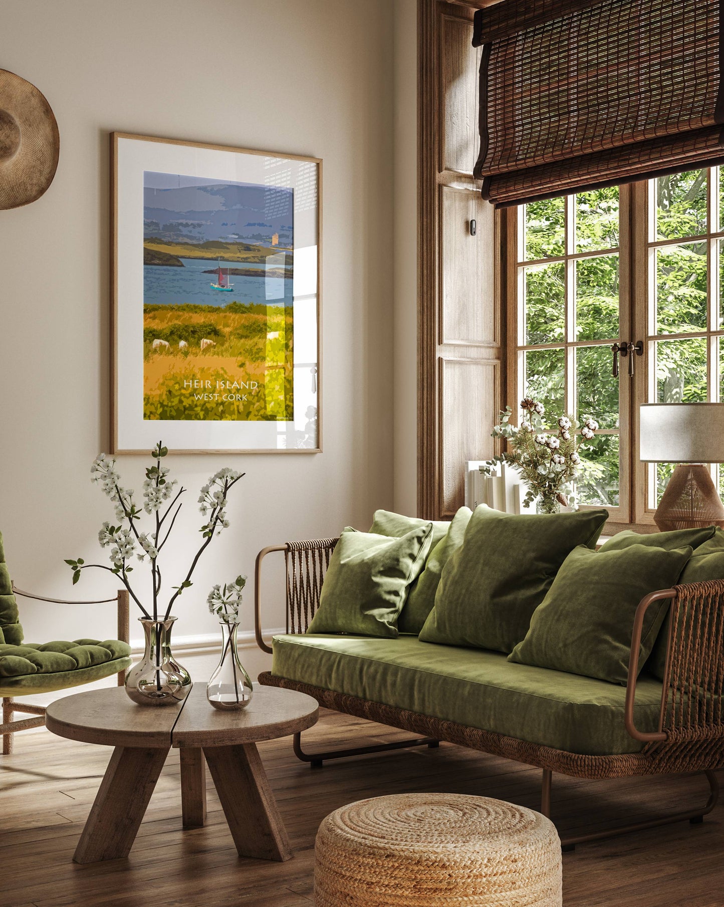 Heir Island | Colourful Print in mount | West Cork | Irish Islands