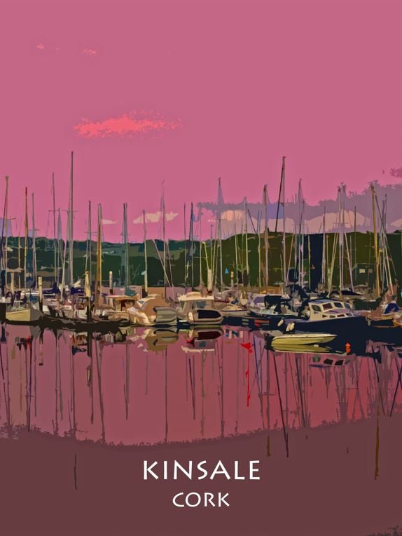 Kinsale Harbour | Looking to the harbour| Colourful Artistic Photographic Print in mount