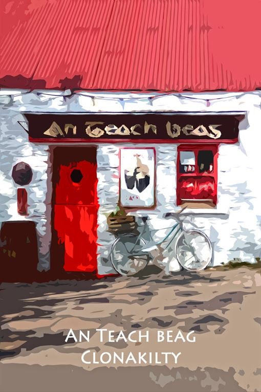 An Teach Beag Pub Clonakilty | Colourful Print in mount | West Cork |