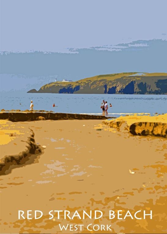 Red Strand Beach | West Cork | Colourful Print