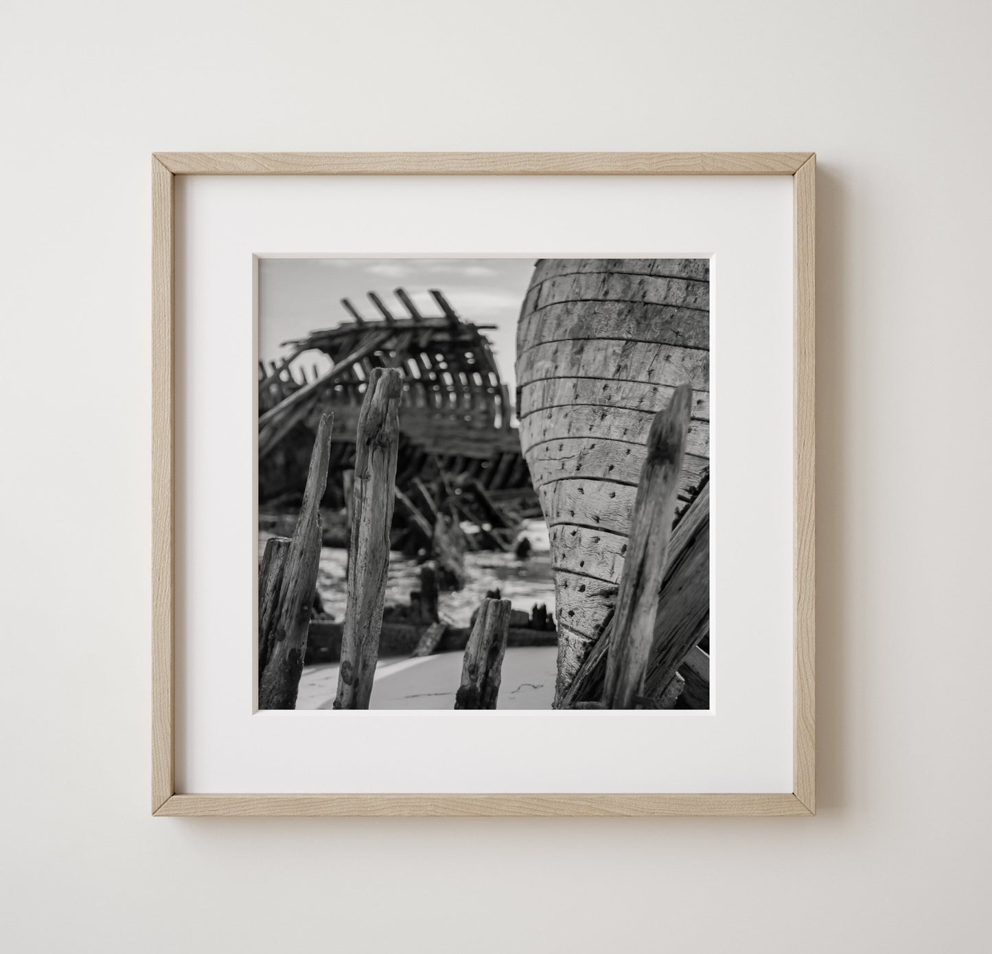 "Bygone" | Boat Graveyard l Black and White Photography