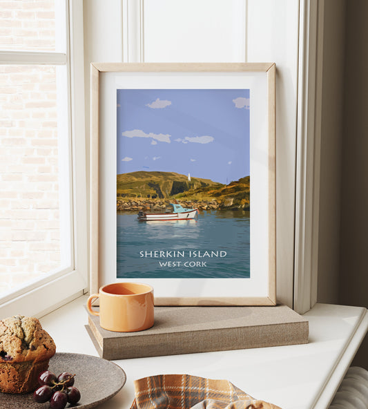 Sherkin Island | Colourful Print in mount | West Cork | Irish Islands