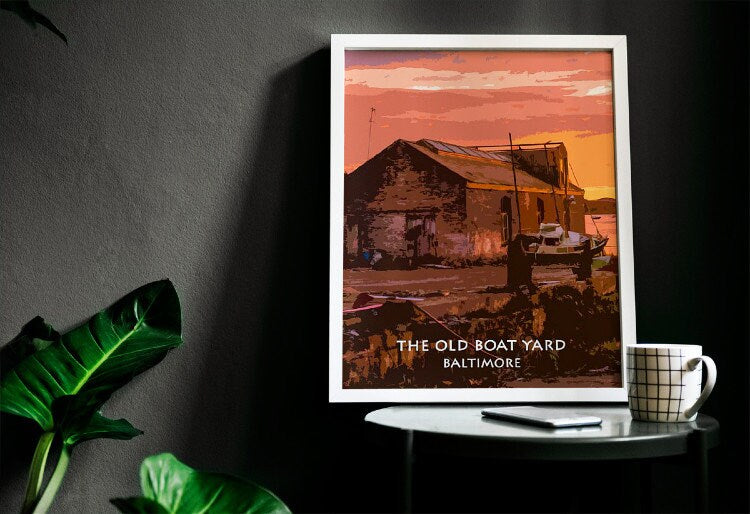 The Old Boathouse Baltimore | West Cork Print| Sunset in Baltimore |