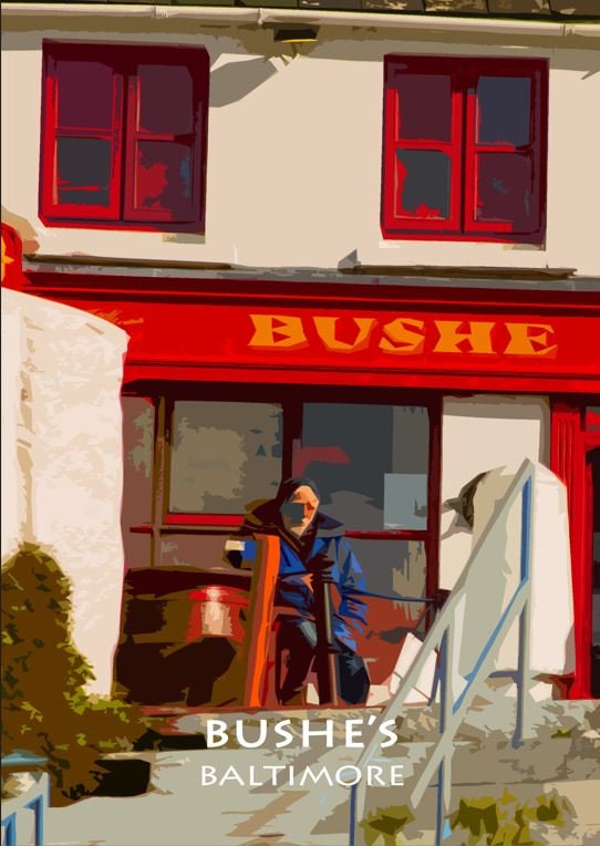 Bushe's Pub | Baltimore, Cork | Colourful Artistic Photographic Print in Mount | West Cork |