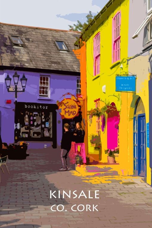 Colourful Kinsale | Artistic Photographic Print in mount