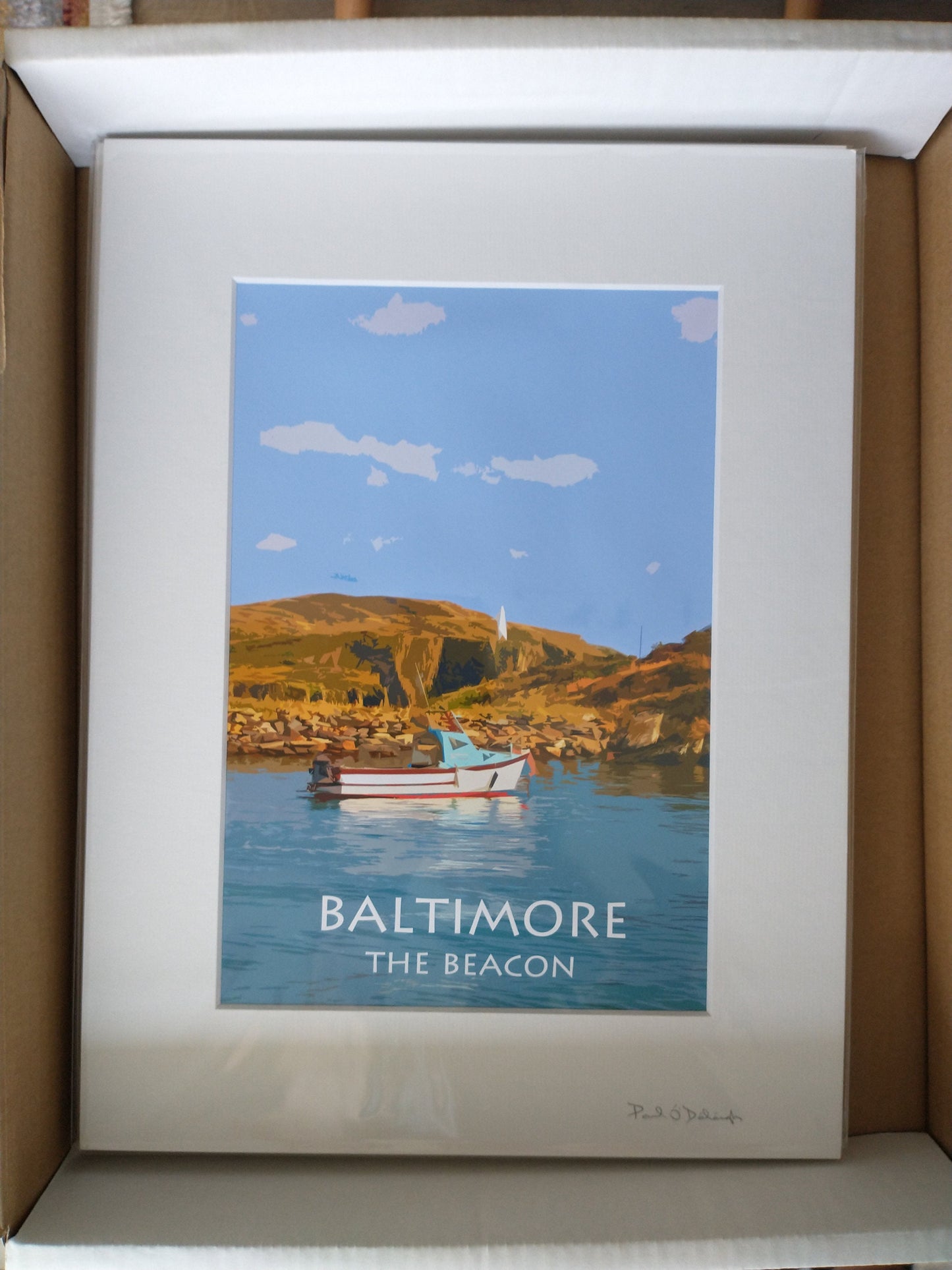 The Beacon Baltimore | Looking across to Sherkin Island, West Cork | Colourful Artistic Photographic A4 or 8x6 inch Print in mount|