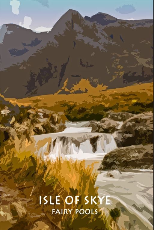 Fairy Pools | Isle of Skye | Scotland | Colourful Print in mount | Signed Copy