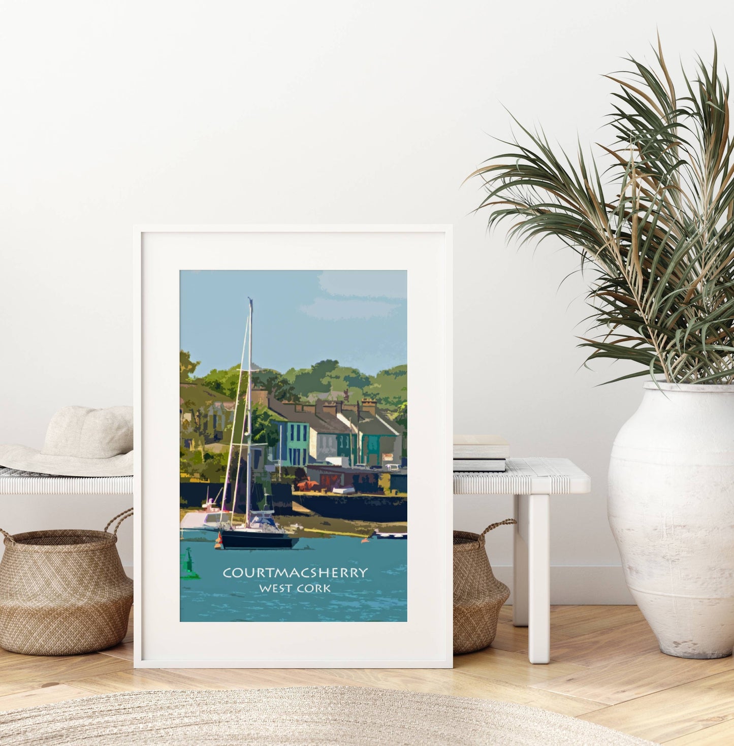 Beautiful Courtmacsherry | Looking over toward the village  | Colourful Print in Mount