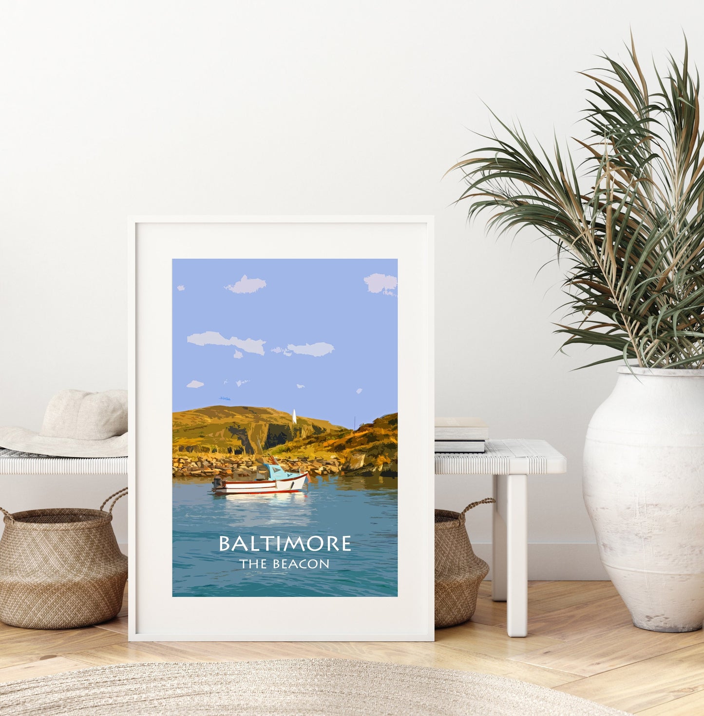 The Beacon Baltimore | Looking across to Sherkin Island, West Cork | Colourful Artistic Photographic A4 or 8x6 inch Print in mount|