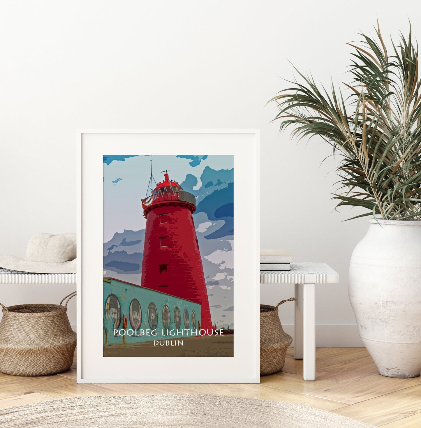 Iconic Poolbeg Lighthouse | Dublin City | Colourful Artistic Photographic Print