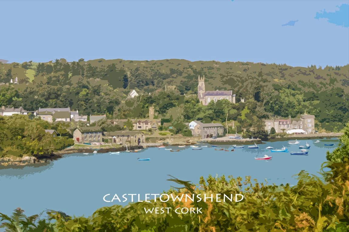 Castletownshend | West Cork | Colourful Artistic Photographic Print in Mount | West Cork |